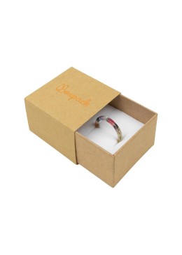 Boîte en carton kraft pour bagues ou boucles d&#39;oreilles, 48x48x33 mm SL-42-KK