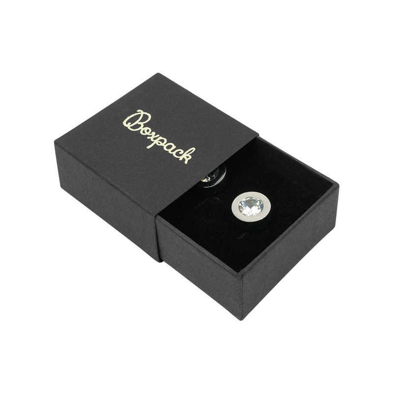 Caja de cartón para pendientes color negro 48x48x23 mm SL-40-N-N Caja de cartón para pendientes color negro 48x48x23 mm SL-40-N-N