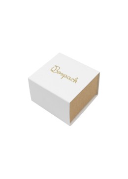 Caja para Anillo o Pendientes Blanca Packaging de Joyería Personalizable SL-42-B