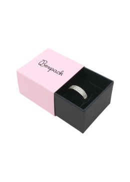 Boîte en carton rose pour bagues ou boucles d&#39;oreilles, 48x48x23 mm SL-42-RS-N