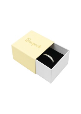 Boîte en carton jaune pour bagues ou boucles d&#39;oreilles, 48x48x23 mm SL-42-AM-B