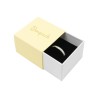Boîte en carton jaune pour bagues ou boucles d&#39;oreilles, 48x48x23 mm SL-42-AM-B