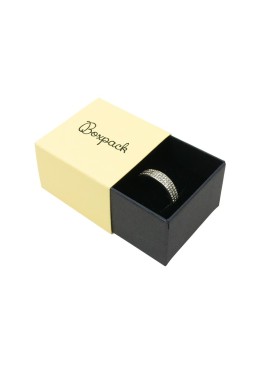 Caja de cartón para anillo o pendientes color amarillo 48x48x23 mm SL-42-AM-N