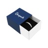 Boîte en carton pour bagues ou boucles d&#39;oreilles, bleue, 48x48x33 mm SL-42-AB