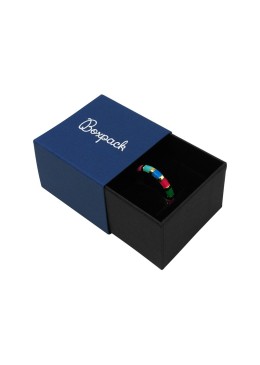 Caja de cartón para anillo o pendientes color azul 48x48x33 mm SL-42-A-N
