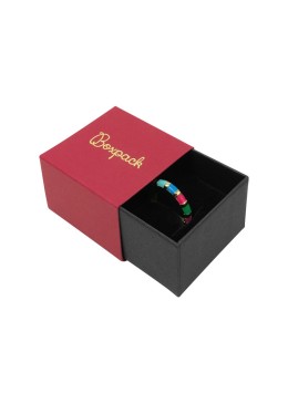 Boîte en carton rouge pour bagues ou boucles d&#39;oreilles, 48x48x33 mm SL-42-RN