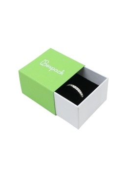 Boîte en carton vert pour bagues ou boucles d&#39;oreilles, 48x48x33 mm SL-42-VE-B