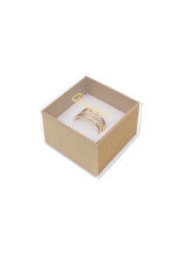 Caja para Anillo o Pendientes transparente Packaging de Joyería Personalizable SL-42-TR