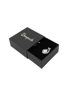 Caja para Pendientes o Conjunto Negra Packaging de Joyería Personalizable SL-61-N