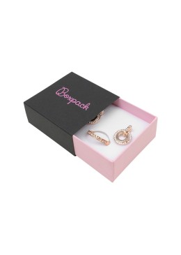 Caja para Pendientes o Conjunto Negra Packaging de Joyería Personalizable SL-61-N