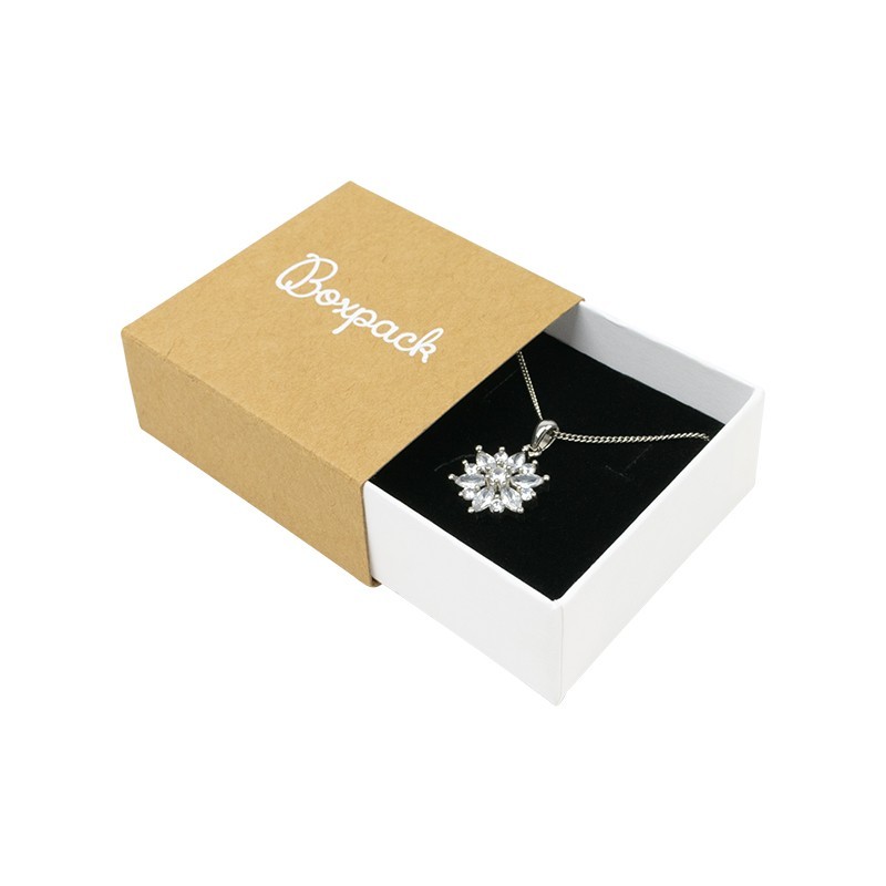 Caja de cartón para pendientes o conjunto color kraft 62x62x28 mm SL-61-K-B Caja de cartón para pendientes o conjunto color kraft 62x62x28 mm SL-61-K-B