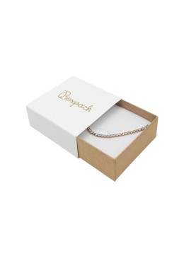 Caja de cartón para pendientes o conjunto color blanco 62x62x28 mm SL-61-B-K