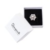 Caja de cartón para anillo o pendientes de joyería y bisutería color blanco mp-42