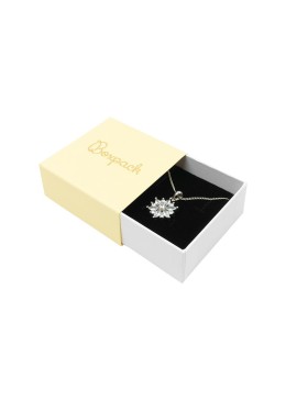 Boîte en carton jaune pour boucles d&#39;oreilles ou parures, 62x62x28 mm SL-61-AM-B