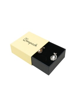 Caja de cartón para pendientes o conjunto color amarillo 62x62x28 mm SL-61-AM-N
