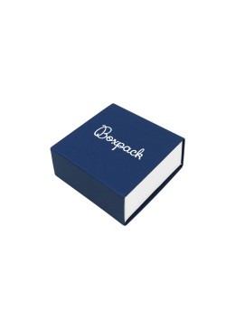 Caja para Pendientes o Conjunto Azul Packaging de Joyería Personalizable SL-61-A