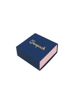 Caja para Pendientes o Conjunto Azul Packaging de Joyería Personalizable SL-61-A