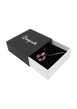 Boîte en carton pour pendentif ou parure, couleur noire 83x83x33 mm SL-81-NB