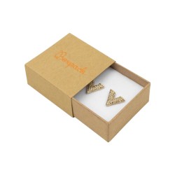 Boîte en carton kraft pour boucles d&#39;oreilles 48x48x23 mm SL-40-KK