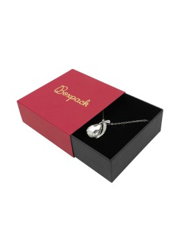 Boîte en carton pour pendentif ou parure, couleur rouge 83x83x33 mm SL-81-RN
