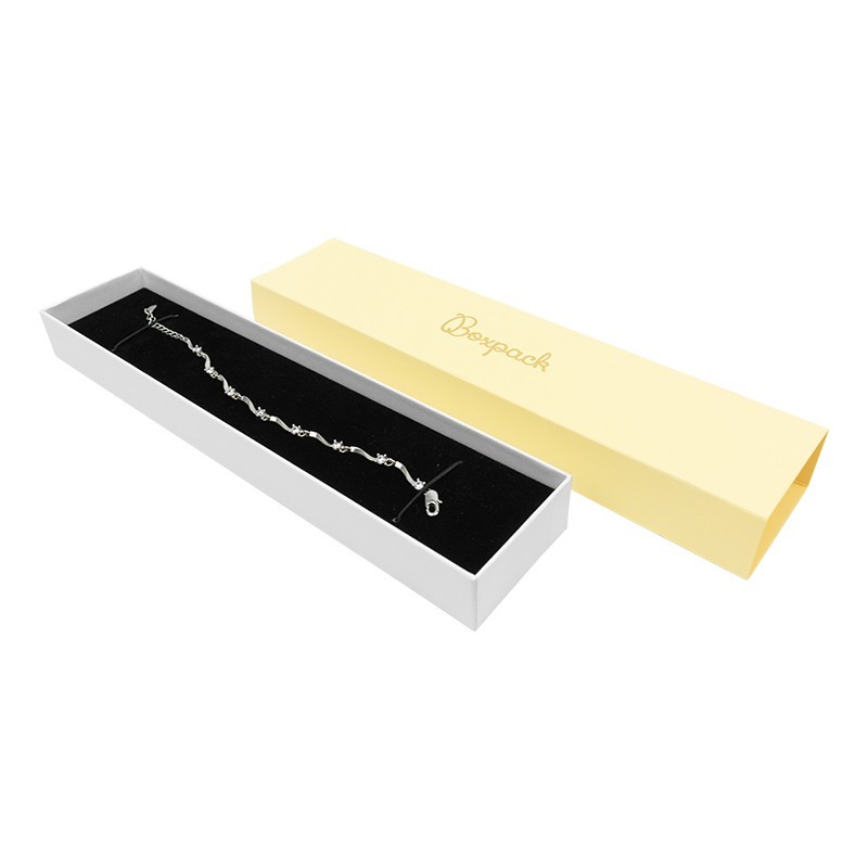 Caja de cartón para pulsera amarillo 230x51x27 mm SL-51-AM-B