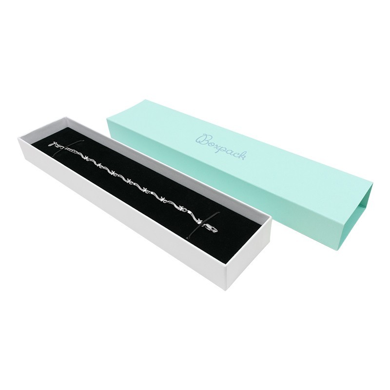 Boîte en carton pour bracelet en quartz aigue-marine 230x51x27 mm SL-51-AQ-B
