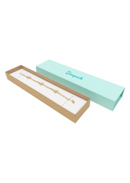 Boîte en carton pour bracelet en quartz aigue-marine 230x51x27 mm SL-51-AM-K