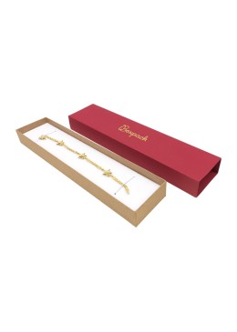 Caja de cartón para pulsera roja 230x51x27 mm SL-51-R-K