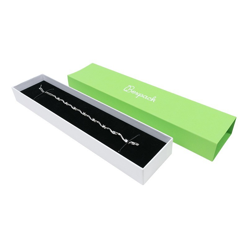 Boîte en carton verte pour bracelet 230x51x27 mm SL-51-VE-B