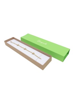 Boîte en carton verte pour bracelet 230x51x27 mm SL-51-VE-K