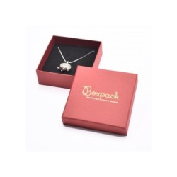 Hanging cardboard box or set 86x86x33 mm red color ep-81