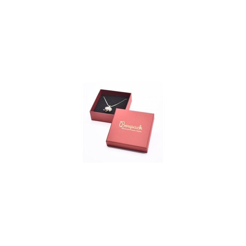 Caja de cartón colgante o conjunto 86x86x33 mm color rojo ep-81
