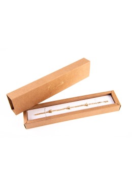 Caja de cartón para pulsera color kraft 240x50x25 mm PF-3-K