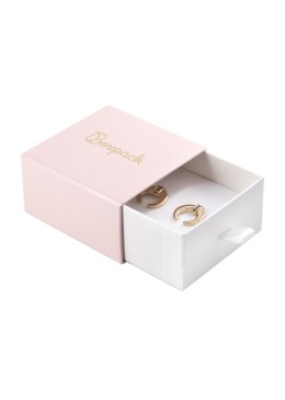 Pink cardboard box for earrings and pendants 73x70x40 mm SG-2-RS-B