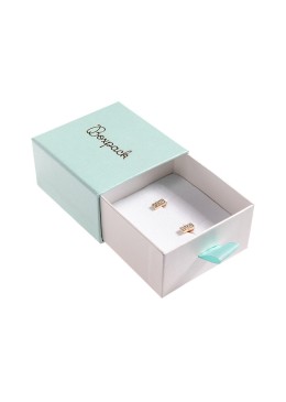 Aquamarine cardboard box for earrings and pendants 73x70x40 mm SG-2-AQ-B