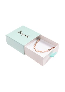 Aquamarine cardboard box for pendant and earrings 90x87x40 mm SG-3-AQ-B