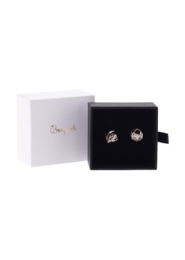 White cardboard box for earrings and pendants 73x69x39 mm PB-2-B