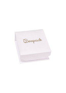 White cardboard box for earrings or sets 65x72x31 mm MC-2-B