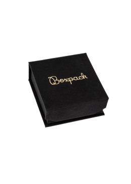 Cardboard box with magnet for earrings or set, black color 65X72X31 mm MC-2-N