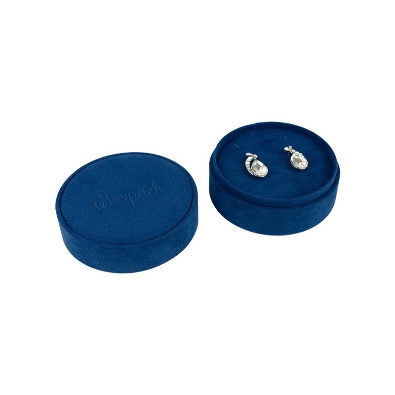 Multipurpose round blue box for jewelry and costume jewelry 80øx40 mm PR-2-A