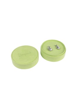 Green multipurpose round box for jewelry and costume jewelry 80øx40 mm PR-2-VE