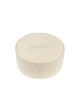 Beige multipurpose round box for jewelry and costume jewelry 100øx40 mm PR-3-BG