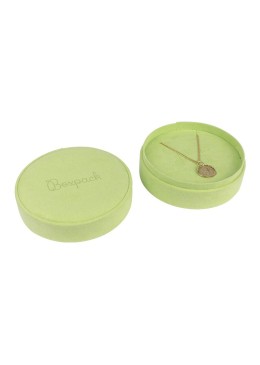 Green multipurpose round box for jewelry and costume jewelry 100øx40 mm PR-3-VE
