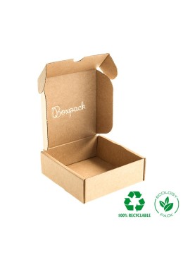 Customizable kraft e-commerce shipping boxes 130x130x45 mm CE-130-K