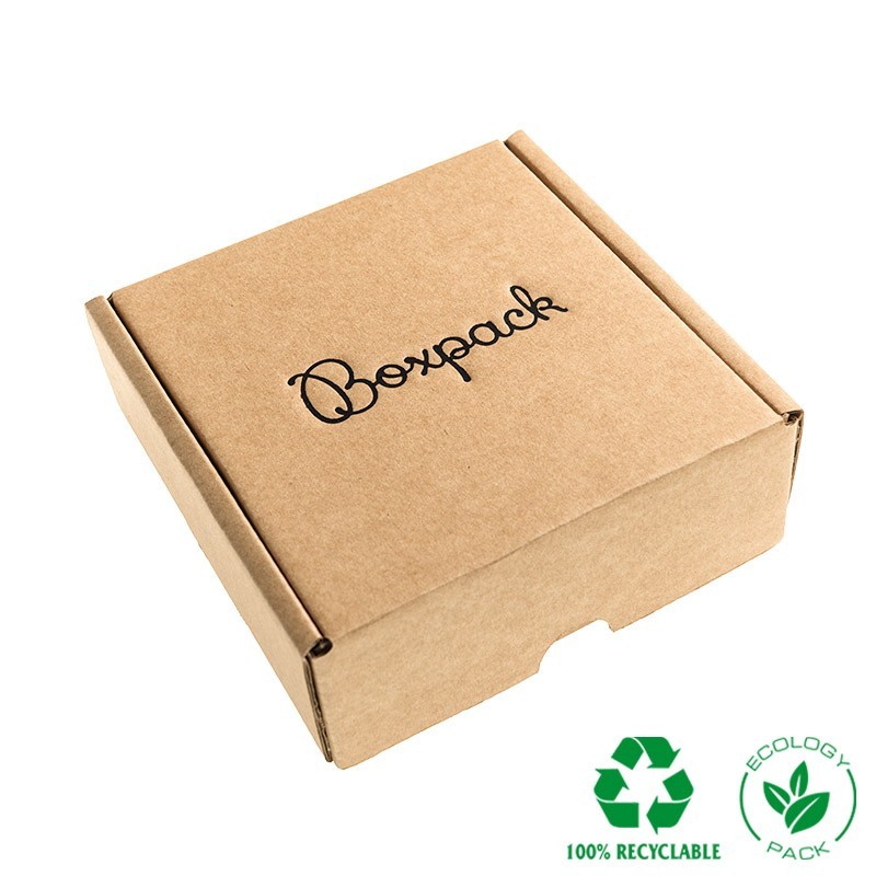 Customizable kraft e-commerce shipping boxes 130x130x45 mm CE-130-K