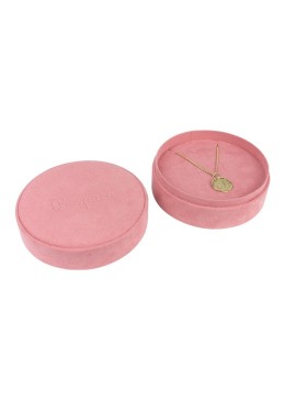 Pink multipurpose round box for jewelry and costume jewelry 100øx40 mm PR-3-RS