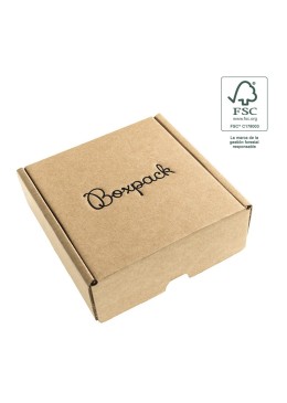 Customizable FSC® e-commerce kraft shipping boxes 130x130x45 mm FCE-130-K