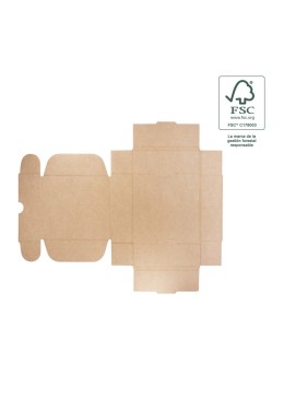 Customizable white FSC® e-commerce shipping boxes 130x130x45 mm FCE-130-B