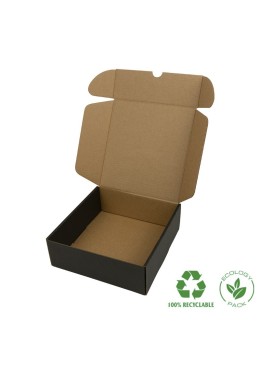 Customizable black e-commerce shipping boxes 175x175x60 mm CE-175-N