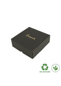Customizable black e-commerce shipping boxes 175x175x60 mm CE-175-N